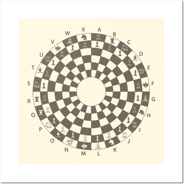 3 player chess board Wall Art by Lamink